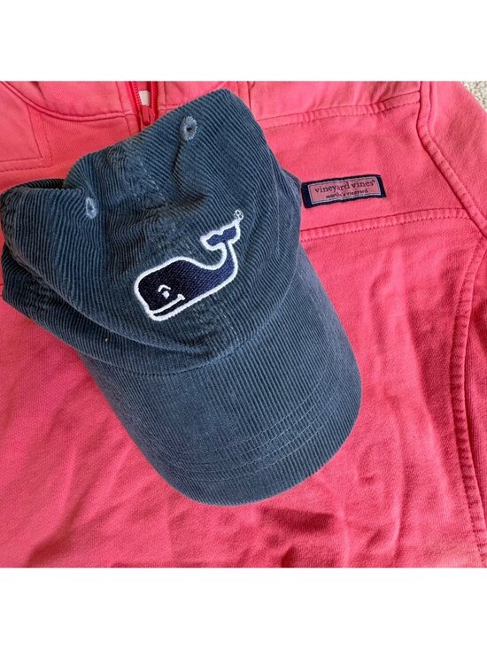 Vineyard Vines Accessories - NWT Vineyard Vines Corduroy Whale Hat Navy Blue Adjustable Baseball Cap